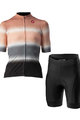 CASTELLI Kolesarski dres kratek rokav in kratke hlače - DOLCE LADY - siva/rožnata/črna