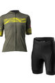 CASTELLI Kolesarski dres kratek rokav in kratke hlače - FENICE LADY - rumena/zelena/črna