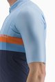CASTELLI Kolesarski dres s kratkimi rokavi - A BLOCCO - modra/oranžna