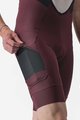 CASTELLI Kolesarske kratke hlače z naramnicami - UNLIMITED CARGO - bordo