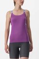 CASTELLI Kolesarski dres brez rokavov - BAVETTE LADY - vijolična