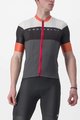 CASTELLI Kolesarski dres s kratkimi rokavi - SEZIONE - siva/črna/oranžna
