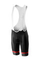 CASTELLI Kolesarske kratke hlače z naramnicami - VOLO - bela/črna