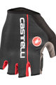 CASTELLI Kolesarske rokavice s kratkimi prsti - CIRCUITO - črna/rdeča