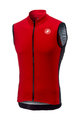 CASTELLI Kolesarski dres brez rokavov - ENTRATA 3.0 - rdeča/črna