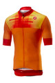 CASTELLI Kolesarski dres s kratkimi rokavi - A BLOC - oranžna