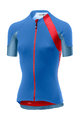 CASTELLI Kolesarski dres s kratkimi rokavi - SCHEGGIA 2.0 LADY - modra/rdeča