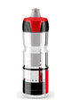 ELITE Kolesarska steklenica za vodo - CRYSTAL OMBRA 750 ml - prosojna/rdeča/črna