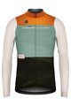 GOBIK Kolesarski dres z dolgimi rokavi zimski - COBBLE - črna/slonovina/zelena/oranžna