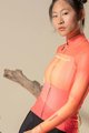 GOBIK Kolesarski dres z dolgimi rokavi zimski - COBBLE LADY - oranžna/rožnata