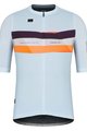 GOBIK Kolesarski dres s kratkimi rokavi - STARK - svetlo modra/bordo/oranžna