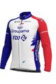 ALÉ Kolesarski dres z dolgimi rokavi zimski - GROUPAMA FDJ 2021 - rdeča/modra/bela