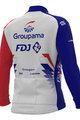ALÉ Kolesarski dres z dolgimi rokavi zimski - GROUPAMA FDJ 2021 - rdeča/modra/bela
