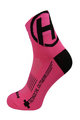 HAVEN Kolesarske klasične nogavice - LITE SILVER NEO - rožnata/črna