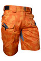 HAVEN Kolesarske kratke hlače brez naramnic - CUBES NEO - oranžna