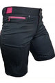 HAVEN Kolesarske kratke hlače brez naramnic - AMAZON LADY - črna/rožnata