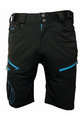 HAVEN Kolesarske kratke hlače brez naramnic - NAVAHO SLIMFIT - črna/modra