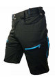 HAVEN Kolesarske kratke hlače brez naramnic - NAVAHO SLIMFIT - črna/modra