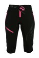 HAVEN Kolesarske kratke hlače brez naramnic - ENERGY THREEQ 3/4 W - rožnata/črna