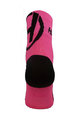 HAVEN Kolesarske klasične nogavice - LITE SILVER NEO - rožnata/črna
