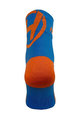 HAVEN Kolesarske klasične nogavice - LITE SILVER NEO - oranžna/modra