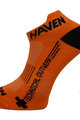 HAVEN Kolesarske nizke nogavice - SNAKE SILVER NEO - oranžna/črna
