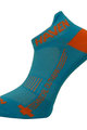 HAVEN Kolesarske nizke nogavice - SNAKE SILVER NEO - oranžna/modra