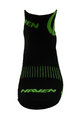HAVEN Kolesarske klasične nogavice - LITE SILVER NEO - zelena/črna