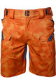 HAVEN Kolesarske kratke hlače brez naramnic - CUBES NEO - oranžna
