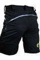 HAVEN Kolesarske kratke hlače brez naramnic - CUBES BLACKIES - zelena/črna