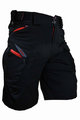 HAVEN Kolesarske kratke hlače brez naramnic - CUBES BLACKIES - črna/rdeča