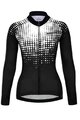 HOLOKOLO Kolesarski dres z dolgimi rokavi zimski - POLAR LADY WINTER - bela/črna