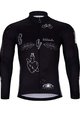 HOLOKOLO Kolesarski dres z dolgimi rokavi zimski - BLACK OUT WINTER - črna