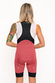 HOLOKOLO Kolesarske kratke hlače z naramnicami - ELITE - rdeča/črna