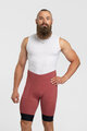 HOLOKOLO Kolesarske kratke hlače brez naramnic - ELITE - rdeča/črna
