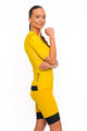 HOLOKOLO Kolesarski dres kratek rokav in kratke hlače - VICTORIOUS LADY - rumena