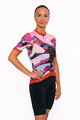 HOLOKOLO Kolesarski dres kratek rokav in kratke hlače - SUNSET ELITE LADY - večbarvno/črna/rožnata