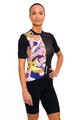 HOLOKOLO Kolesarski dres kratek rokav in kratke hlače - ESCAPE ELITE LADY - večbarvno/črna