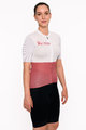 HOLOKOLO Kolesarski dres kratek rokav in kratke hlače - VIBES LADY - rdeča/bela/črna