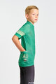 HOLOKOLO Kolesarski dres s kratkimi rokavi - FLOW JUNIOR - zelena/večbarvno