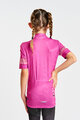 HOLOKOLO Kolesarski dres s kratkimi rokavi - FLOW JUNIOR - rožnata/večbarvno