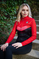 HOLOKOLO Kolesarski dres z dolgimi rokavi zimski - ARROW LADY WINTER - črna/rdeča