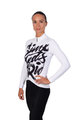 HOLOKOLO Kolesarski dres z dolgimi rokavi zimski - STREETBEAT LADY WNT - bela/črna