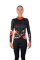 HOLOKOLO Kolesarski dres z dolgimi rokavi zimski - CAMOUFLAGE LADY WNT - rjava/črna