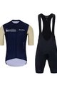 HOLOKOLO Kolesarski dres kratek rokav in kratke hlače - VIBES - črna/slonovina/modra
