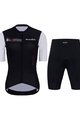 HOLOKOLO Kolesarski dres kratek rokav in kratke hlače - VIBES LADY - bela/črna