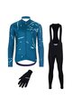 HOLOKOLO Kolesarski dolgi dres in hlače - PASSION WINTER - modra/črna