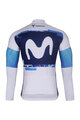 BONAVELO Kolesarski dolgi dres in hlače - MOVISTAR 2025 WINTER - modra/črna/bela