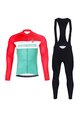 BONAVELO Kolesarska  zimska jakna in hlače - HUNGARY WINTER - bela/rdeča/zelena