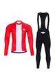 BONAVELO Kolesarska  zimska jakna in hlače - POLAND WINTER - bela/rdeča